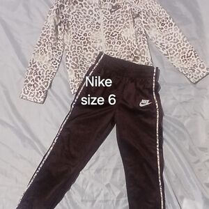 Nike Kids Black Joggers with White Accents